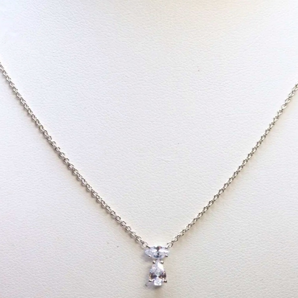 Eliot Danori Cubic Zirconia Silver Tone Necklace 28$
